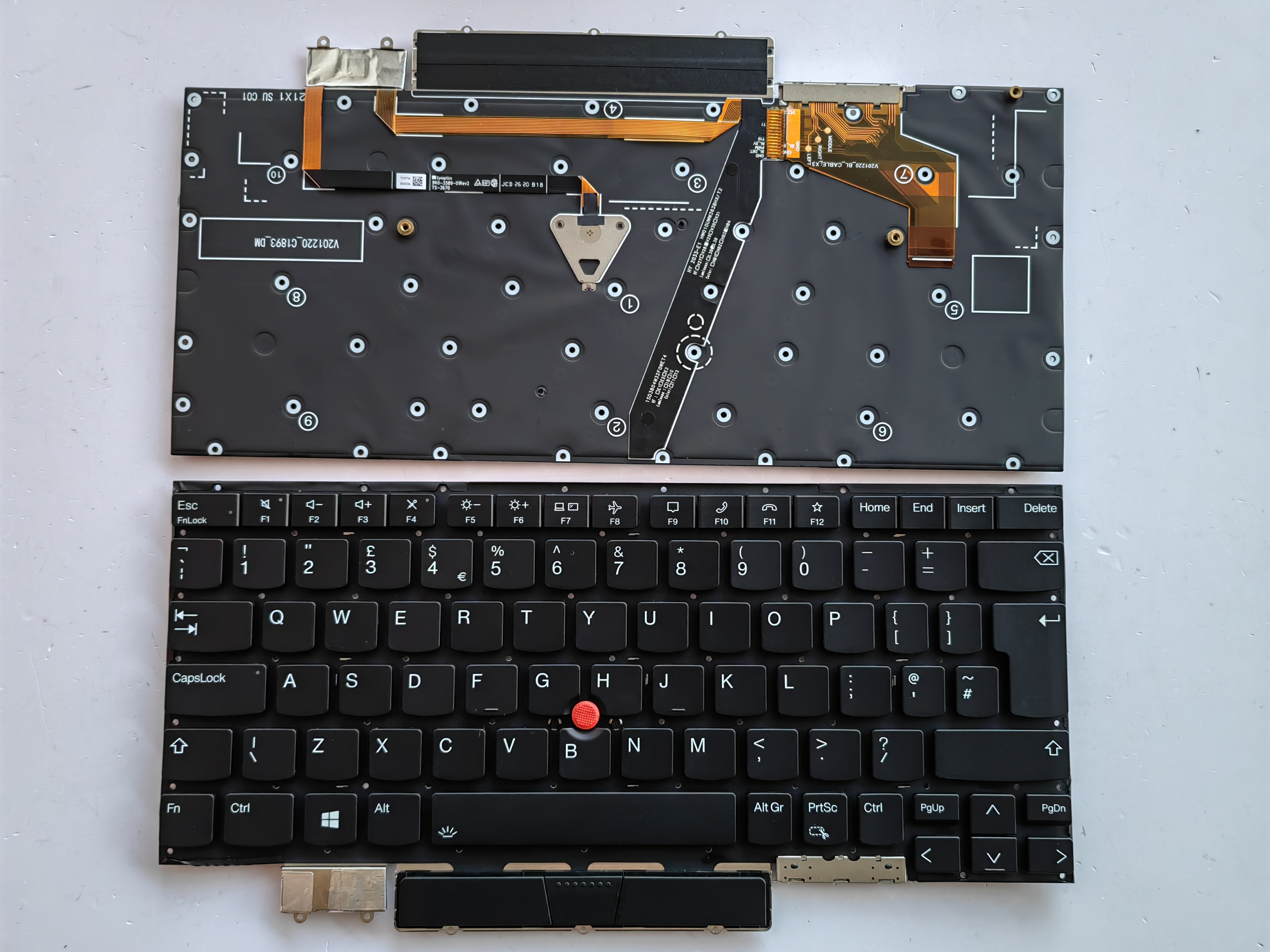 Picture of New Replacement Laptop Keyboard For IBM X1C 2021/X1 Carbon 9th/X1 Carbon 2021 BLACK With Point Backlit UK Layout